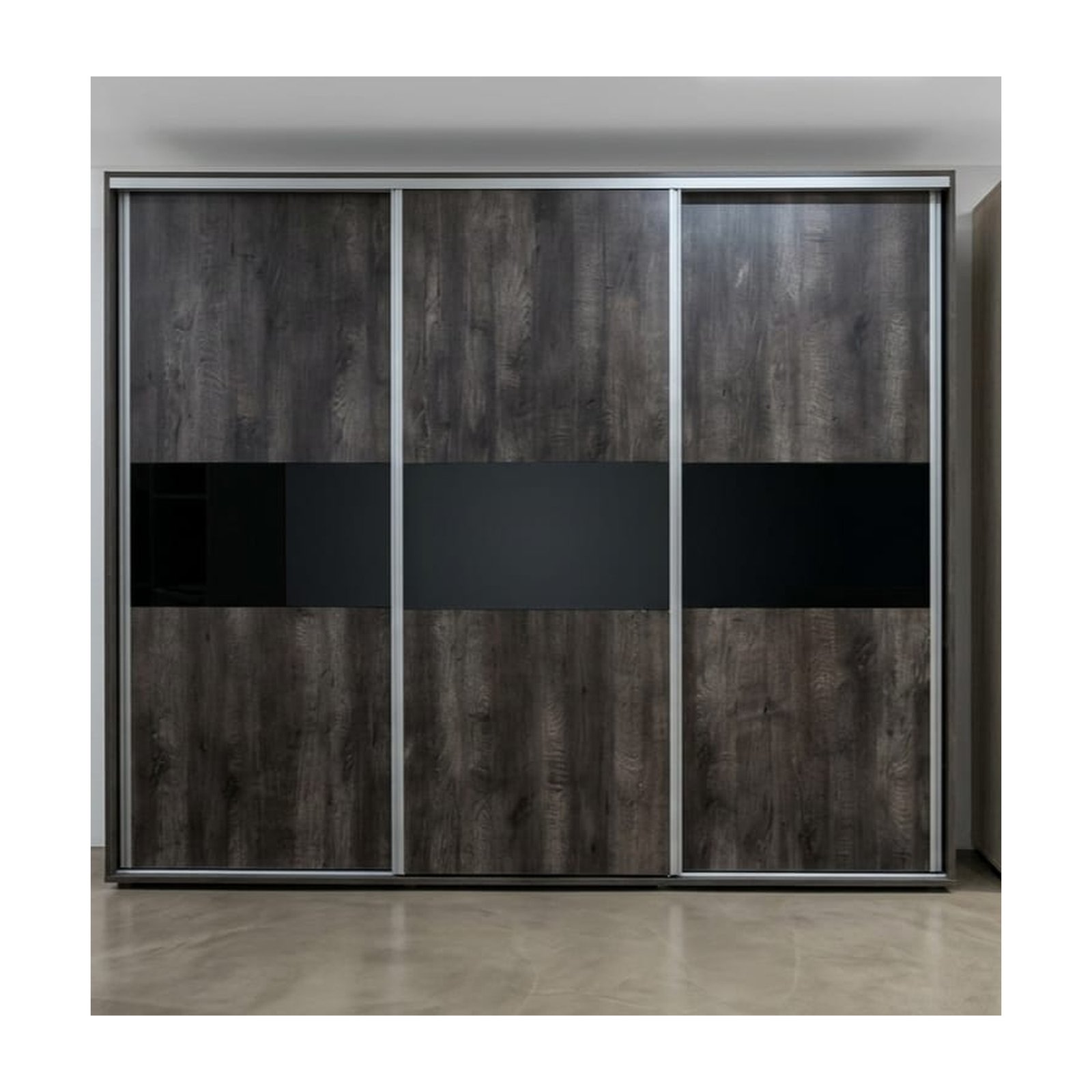Placard 2,50 x 2,20 x 0,60 m en melamina de 18 mm con vidrio color
